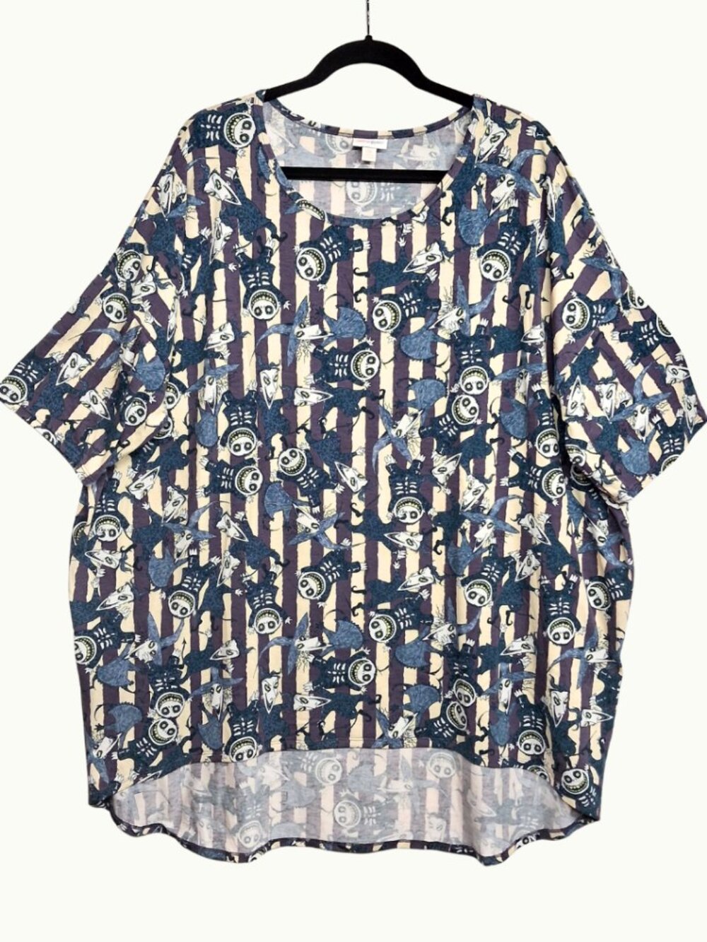 LULAROE Nightmare Before Christmas Top Stripe Halloween Perfect T Holiday 3XL